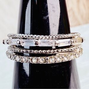 Pretty silver tone, feminine size 6 1/4 costume ring